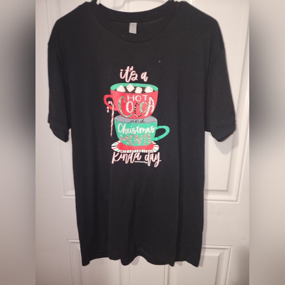 Next Level Apparel Black Kids Shirt with Christmas Design